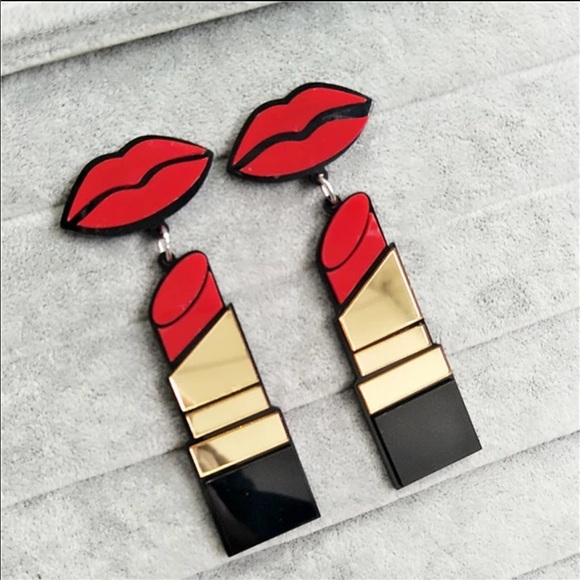 Marina Vladi Jewelry - 🔴 3/30$ Red Lips Lipstick Earrings Accessorie